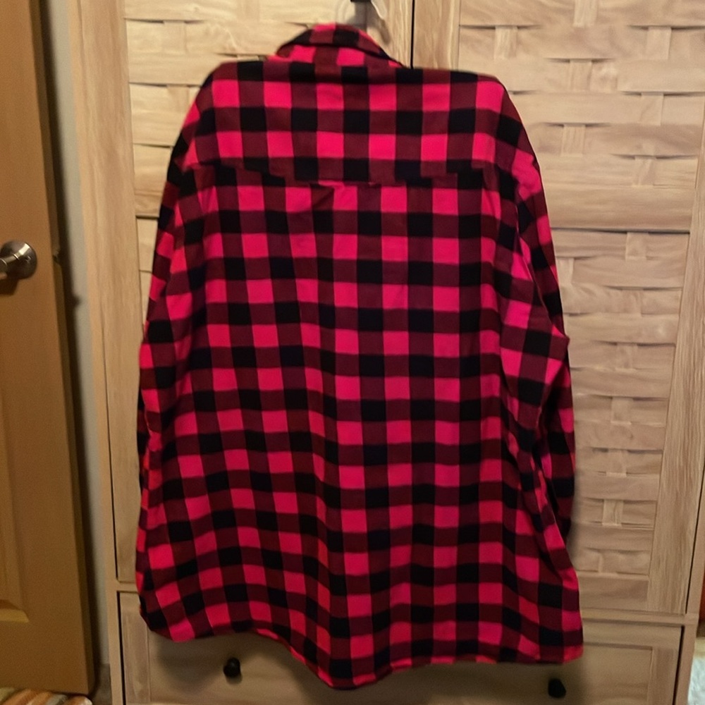 NWOT Matchstick cotton red/black checkered flann button down shirt, Size XXL - Picture 8 of 8